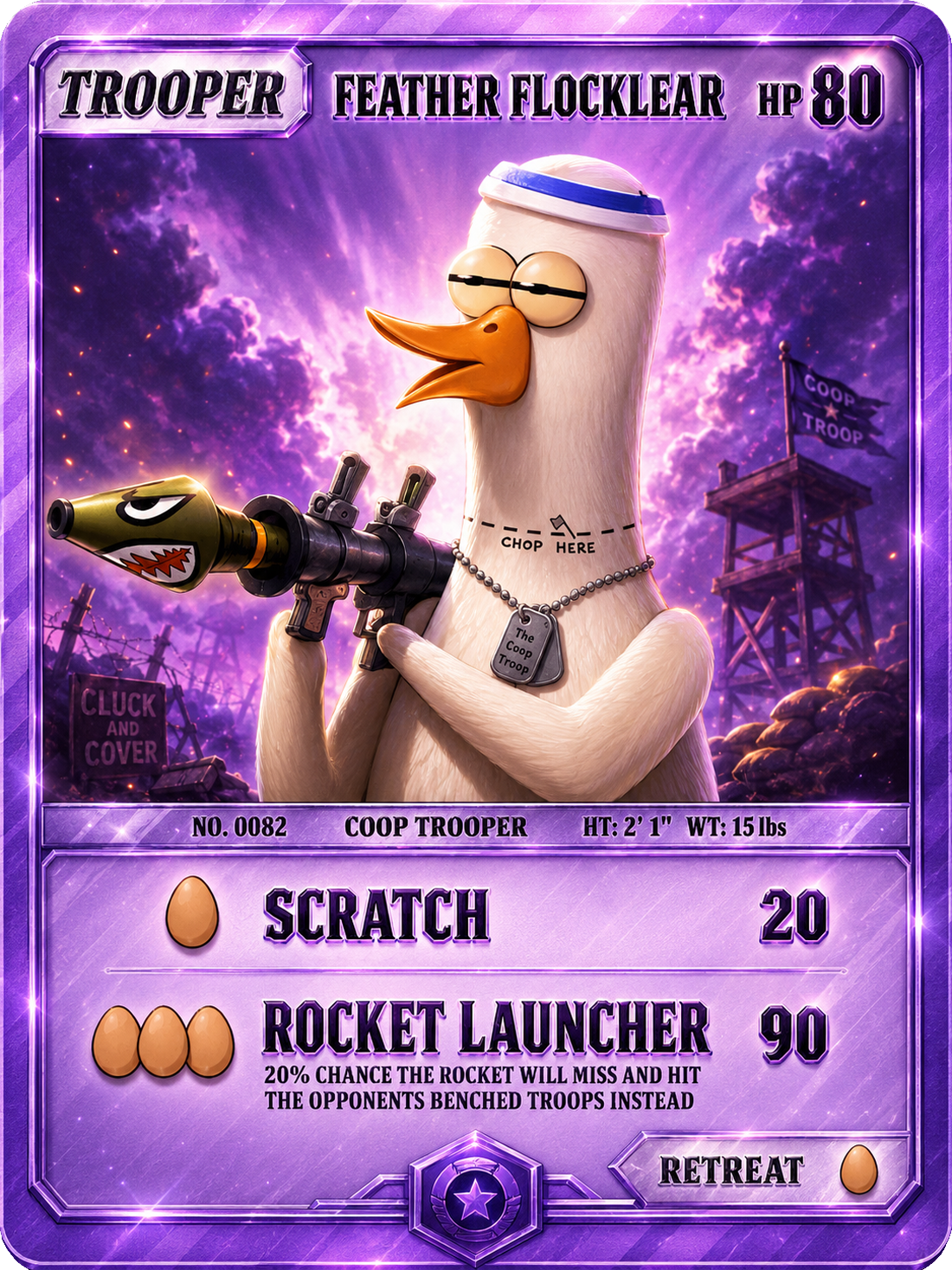 Feather Flocklear upgraded card