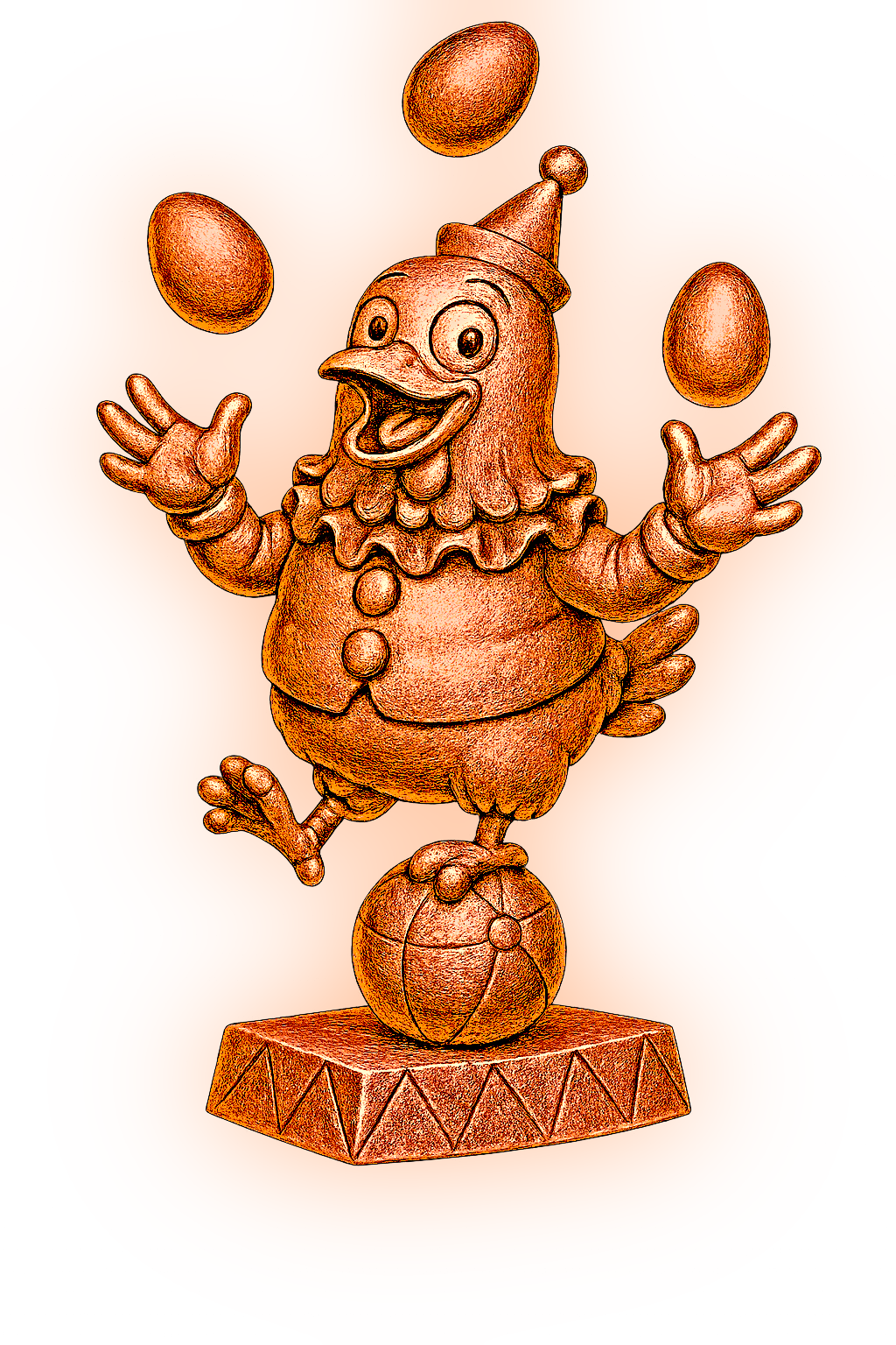 Egg Juggler Bronze