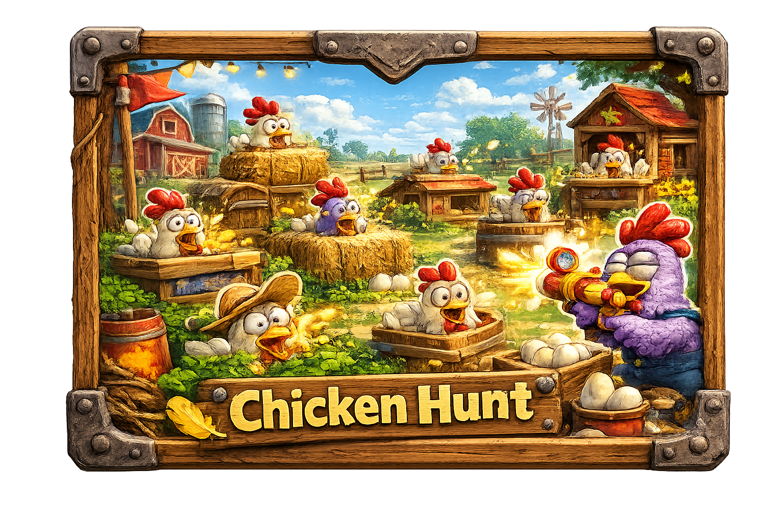 Chicken Hunt panel art