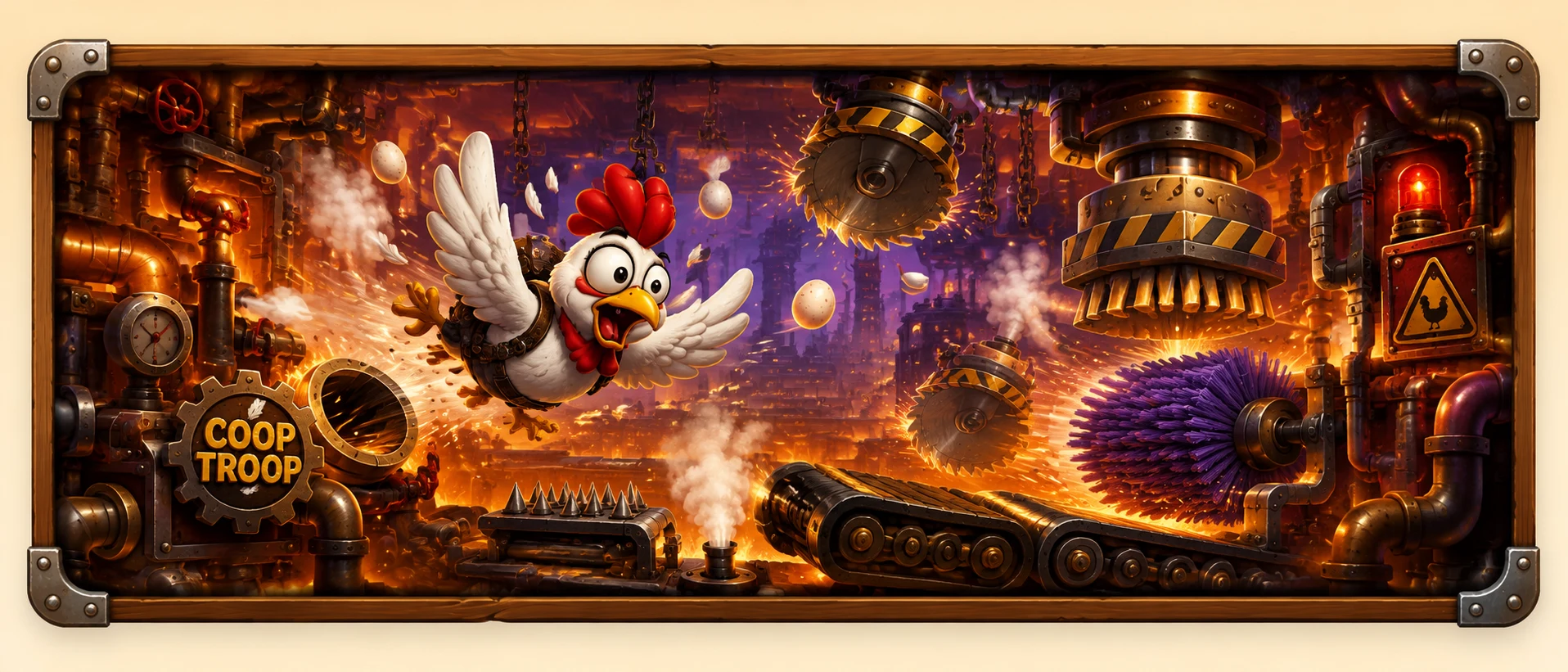 Flappy Chicken Factory Escape panel art