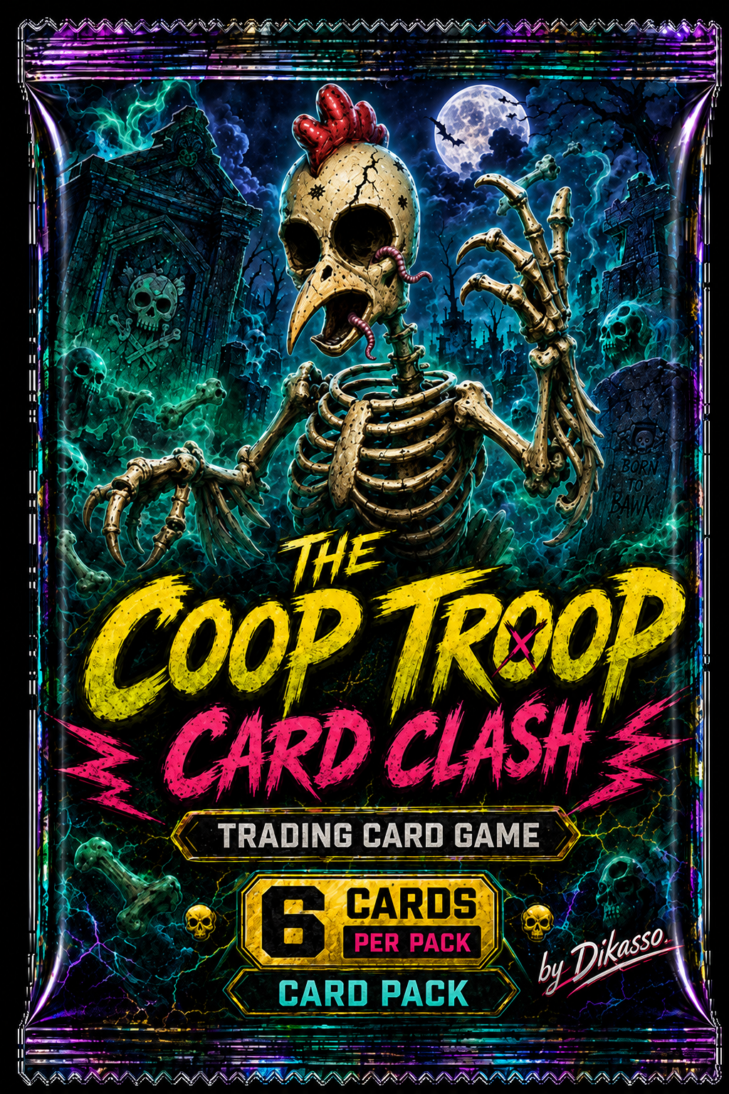 Skeleton card pack wrapper reference
